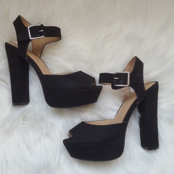 candies black platform heels